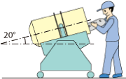 Loading through side of container, at loading angle 20 degrees